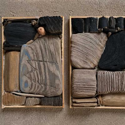 Collage Ardoise Sable 2 X 19 X 24 Cm